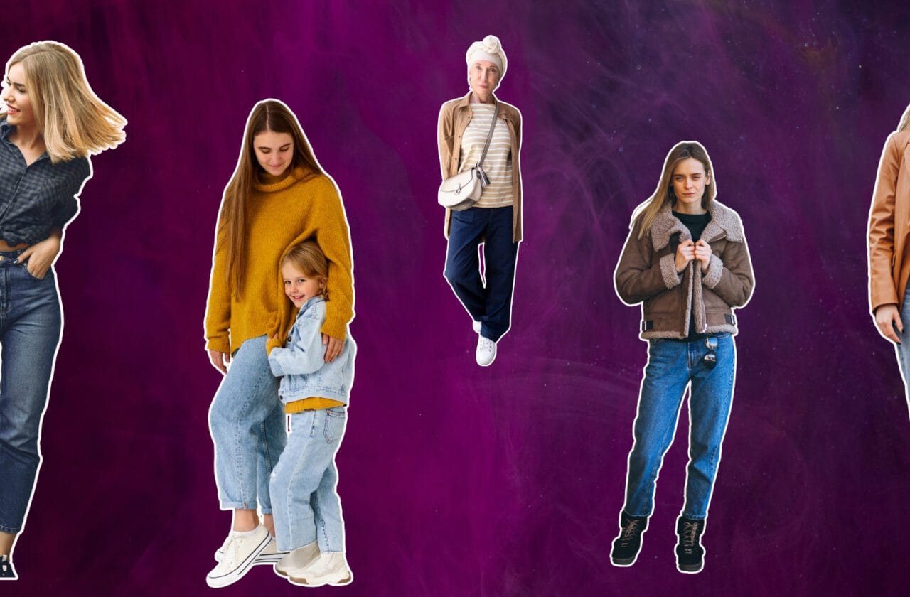 what to wear with mom jeans winter