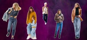 what to wear with mom jeans winter