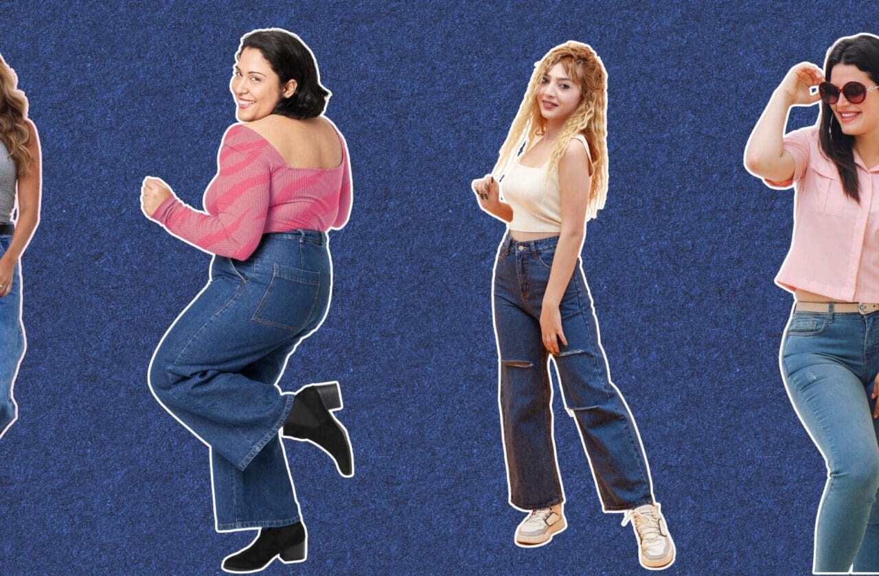 what type of jeans look good on pear shaped body