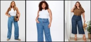 How to Wear Wide Leg Jeans Plus Size