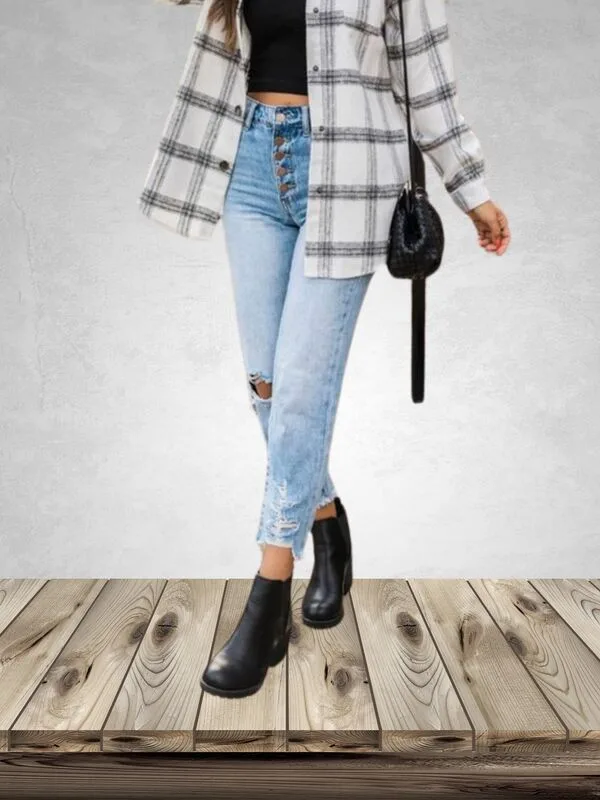 how to wear cropped flare jeans in winter