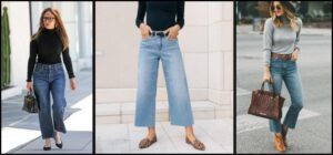 how to wear cropped flared jeans