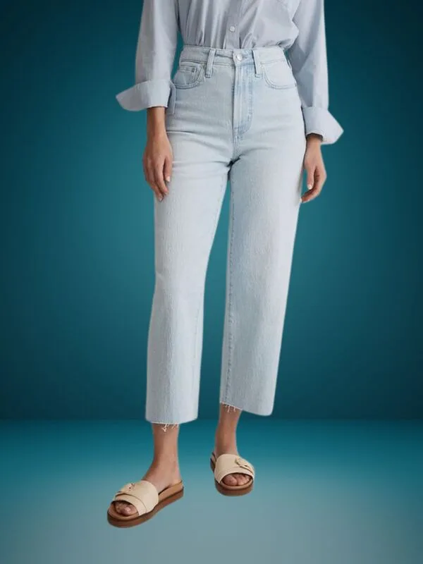 how to wear cropped wide leg jeans
