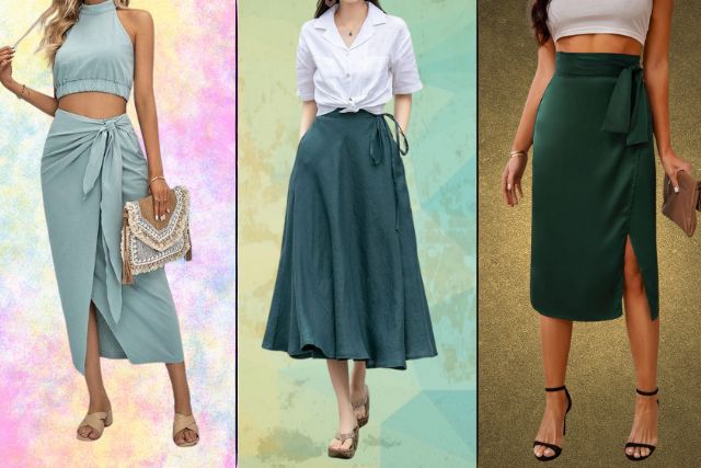what to wear with a wrap skirt