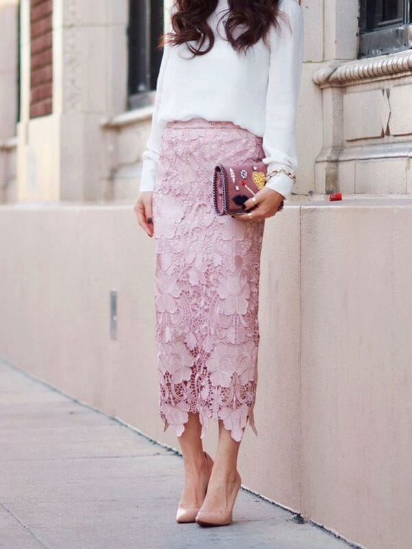 What to Wear with a Lace Skirt