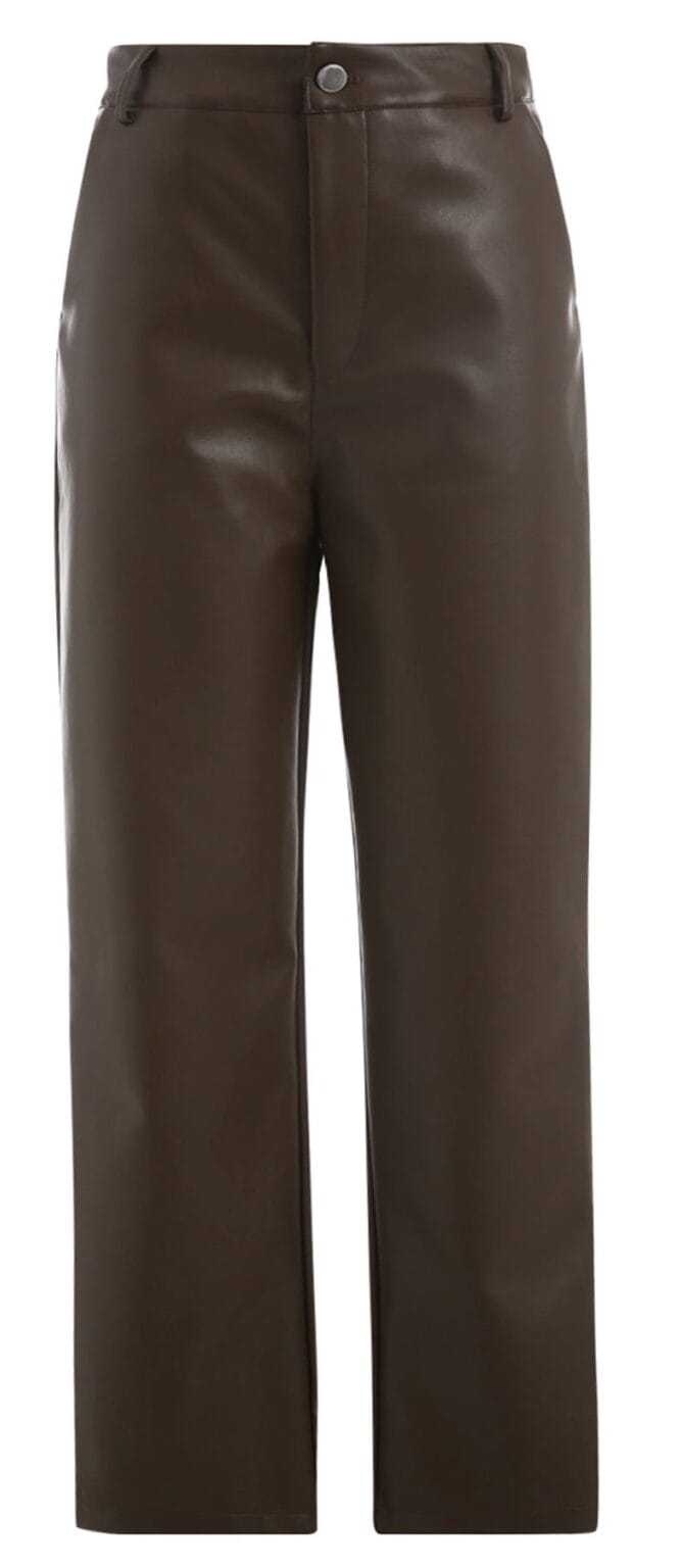 Ladies Easel Faux Leather Pants