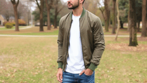 Green Bomber Jacket Outfit