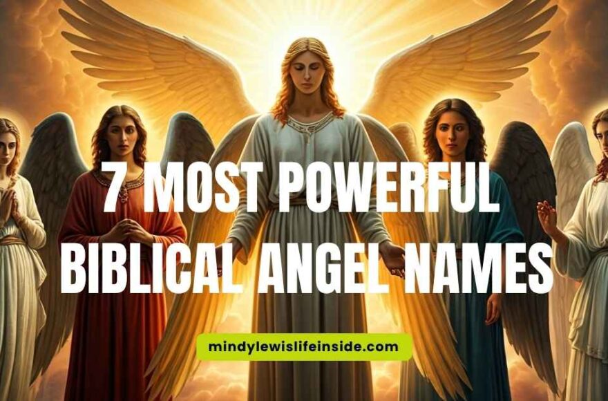 Visual representation of the seven most powerful biblical angel names, emphasizing their roles and meanings in scripture.