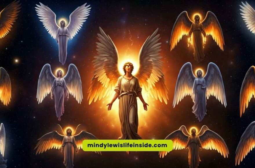 Colorful angelic beings depicted in various hues, illustrating diverse interpretations of biblical angel descriptions.