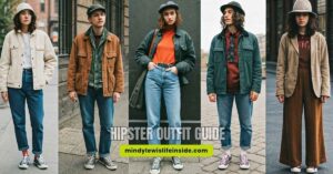 Trendy hipster outfit representing the best of men's spring fashion, highlighting bold patterns and contemporary styles.