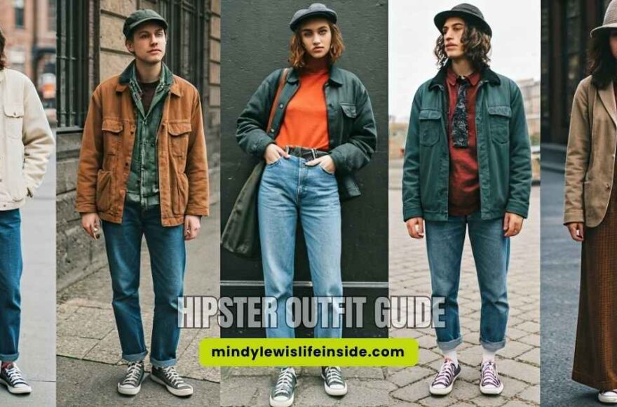 Trendy hipster outfit representing the best of men's spring fashion, highlighting bold patterns and contemporary styles.