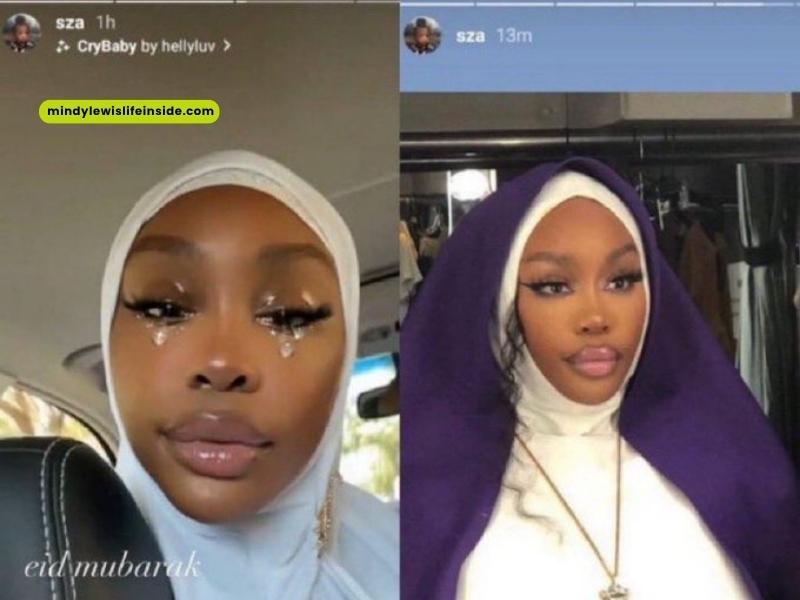 Two photos featuring a woman wearing a hijab and another woman inside a car, showcasing different cultural expressions.