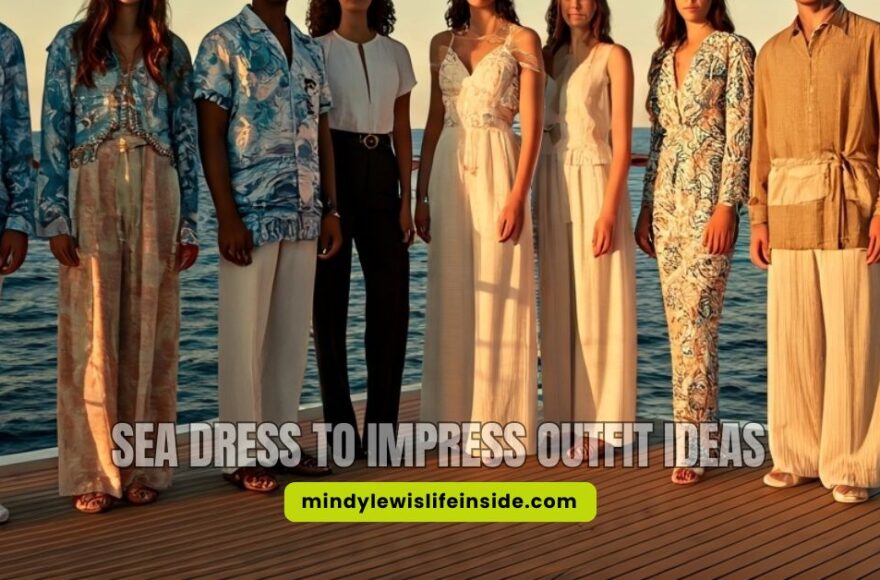 Fashion ideas for self-dressing to impress, featuring a stylish sea-themed dress outfit.