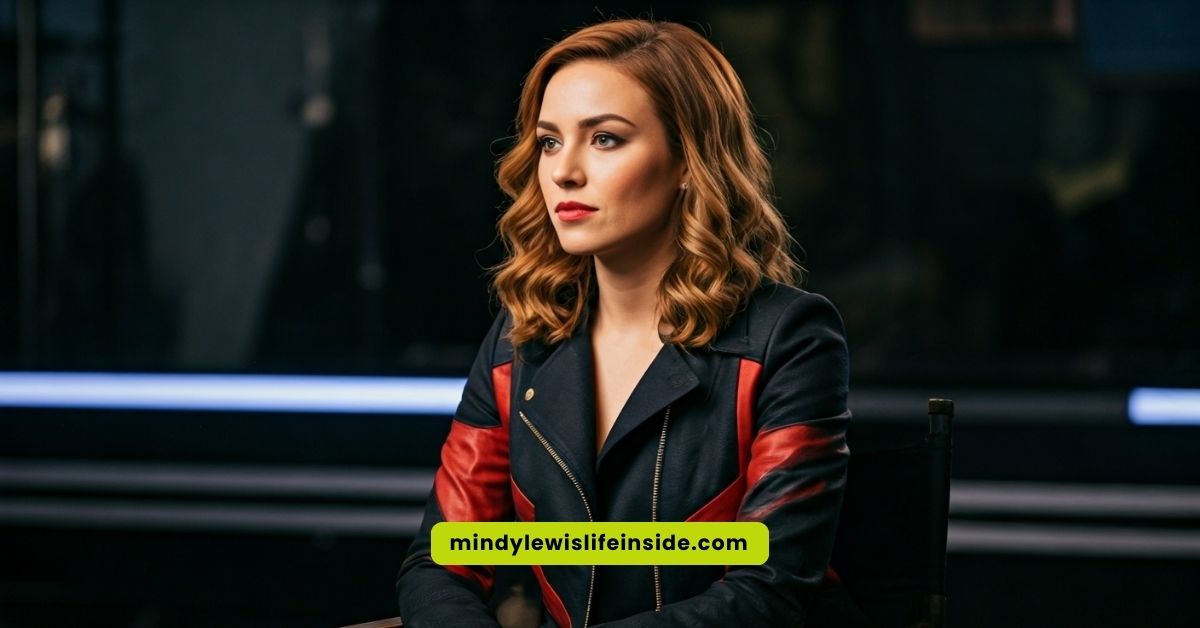 Fashionable woman in jacket on TV drama