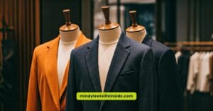 A collection of stylish men's suits suitable for various occasions , showcasing different colors and designs.