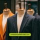 A collection of stylish men's suits suitable for various occasions , showcasing different colors and designs.
