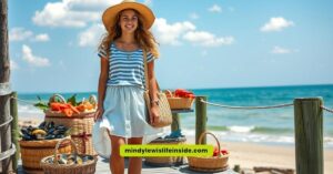 A collage showcasing India's top beach destinations, featuring palm trees, sandy shores, and vibrant beach activities.