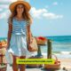 A collage showcasing India's top beach destinations, featuring palm trees, sandy shores, and vibrant beach activities.