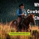 Visual explaining the purpose of chaps for cowboys, emphasizing their role in safeguarding against weather and brush.