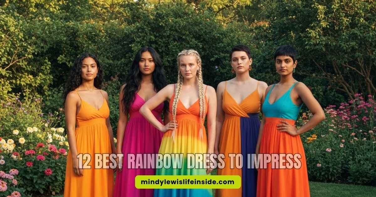 Colorful rainbow dresses displayed together, representing style yet evoking a feeling of unhappiness.