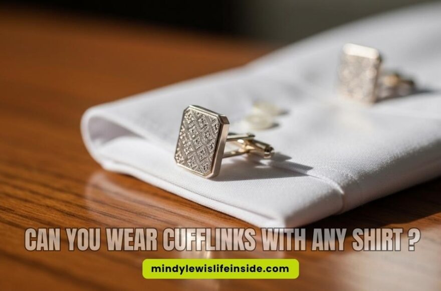 Visual representation of the query "Can you wear cufflinks with any shirt?" highlighting style options for cufflinks.