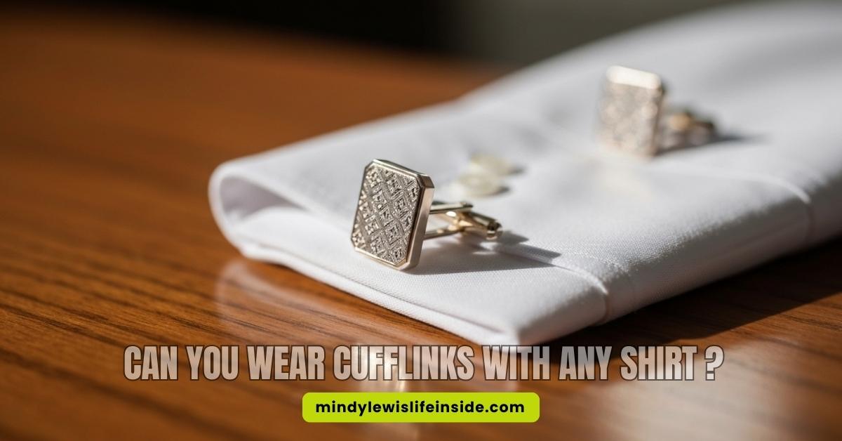 Visual representation of the query "Can you wear cufflinks with any shirt?" highlighting style options for cufflinks.