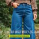 woman in wide leg jeans outfit
