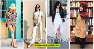 A collage of four women in distinct hipster outfits, highlighting diverse fashion choices and personal styles.